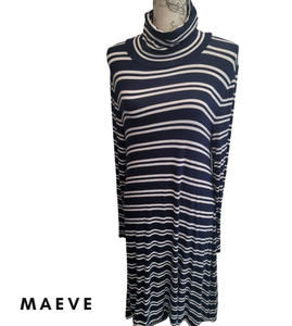 Maeve Womens Dress Size XL Black / White